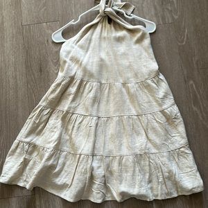 Taupe halter mini dress